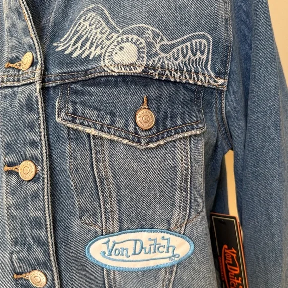 Von Dutch Blue Jean Jacket. Size M.